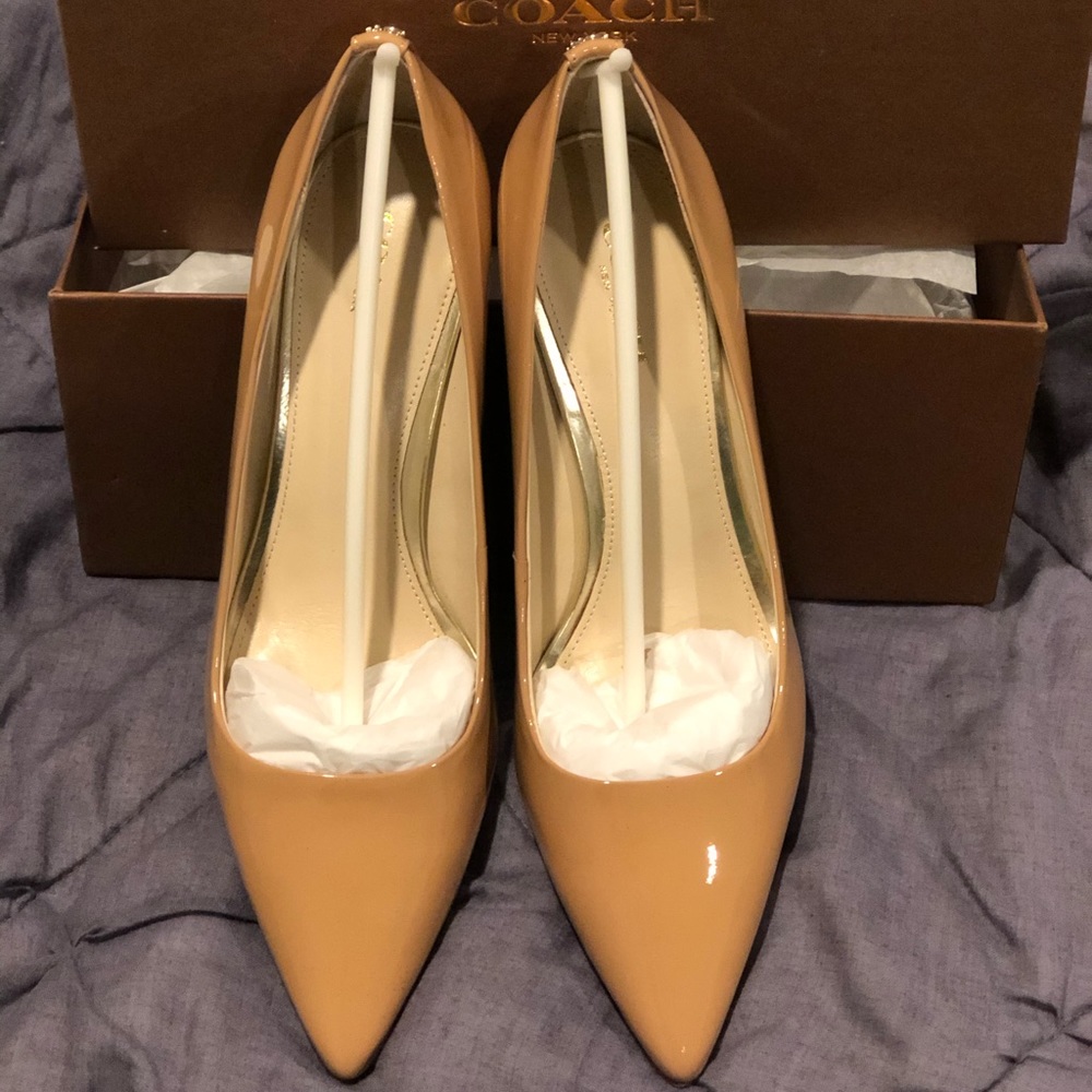 New Patent leather coach shoes